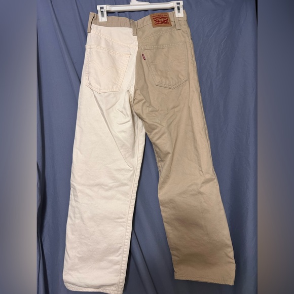 Levi Strauss Ribcage Straight Ankle Jeans Two Toned - Picture 3 of 3